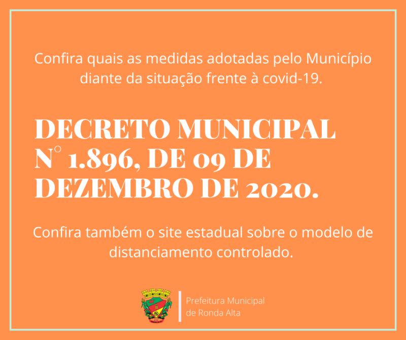 Decreto de Nº 1.896 de 09 de dezembro de 2020.